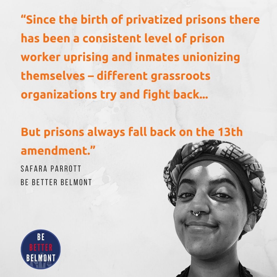 freedomunitedHQ's tweet photo. Watch our Instagram live with @bebetterbelmont!
Learn more about why we are campaigning to end slavery in the U.S. prison and detention industry and join the campaign to #EndPrisonLabor
https://t.co/gncTYGj4q8 https://t.co/75yMLXJm1t