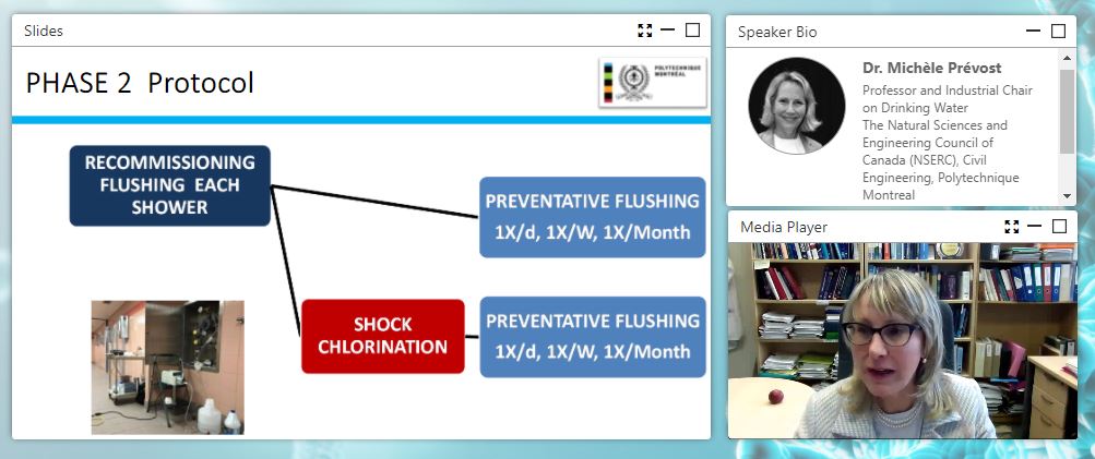 Legionella_Conf's tweet photo. Can recommissioning after extended shutdown of large buildings control Legionella? 

Dr. Michele Prevost @michele_prevost from Polytechnique Montréal dived into this question as she discussed her phased study of a sports complex in periods of water stagnation. https://t.co/rMmMUvrNym