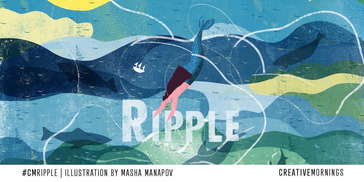 March’s theme is #CMripple. It was chosen by <a href="/TelAviv_CM/">CreativeMornings/TLV</a> and illustrated by Masha Manapov
(instagram.com/mashka.man/) 👉Our next event: March 26