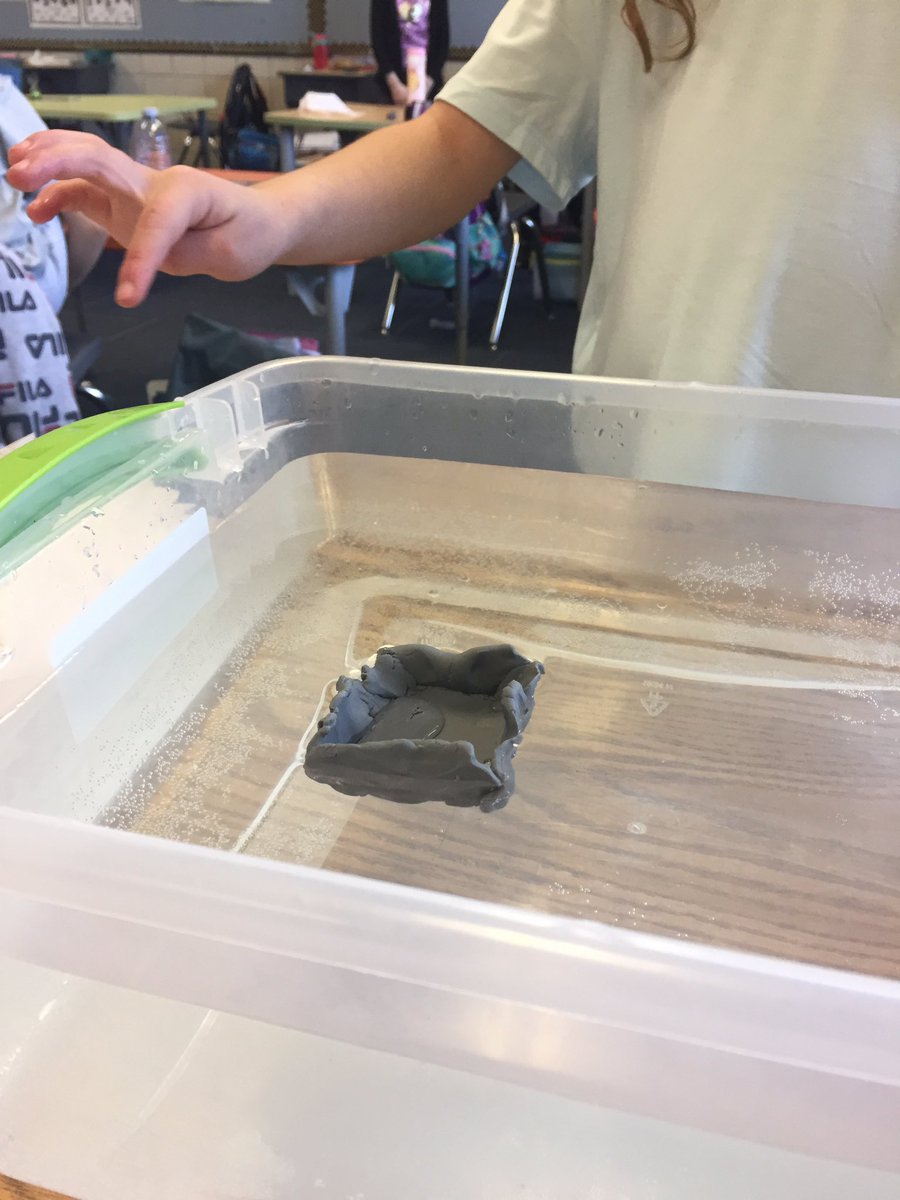 stace_laye's tweet photo. Scientists hard at work to see if their boats will float. The design process allowed for them to design a watercraft that could stay above water. Using plasticine allowed them to explore buoyancy and water displacement. #grade2scientists #designprocess #STEAM https://t.co/UUnLePpnb1