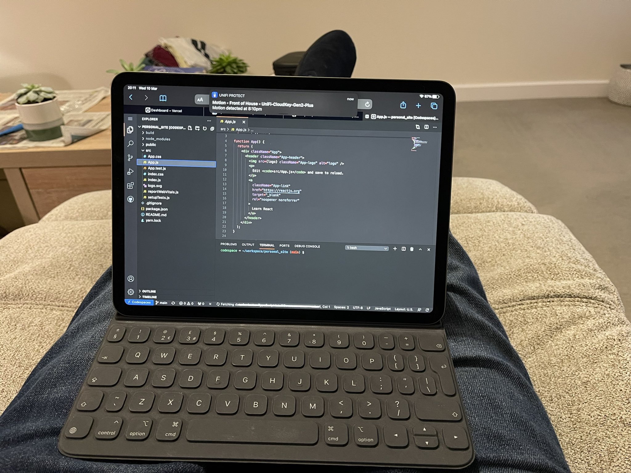 Ben Heymink Github Codespaces Vercel Editing Personal Site Straight From The Ipad On The Sofa Codespaces Seems Great So Far T Co Cxp9woms7o Twitter Ben Heymink Github Codespaces Vercel Editing Personal Site Straight From The Ipad On The Sofa Codespaces Seems Great So Far T Co Cxp9woms7o Twitter