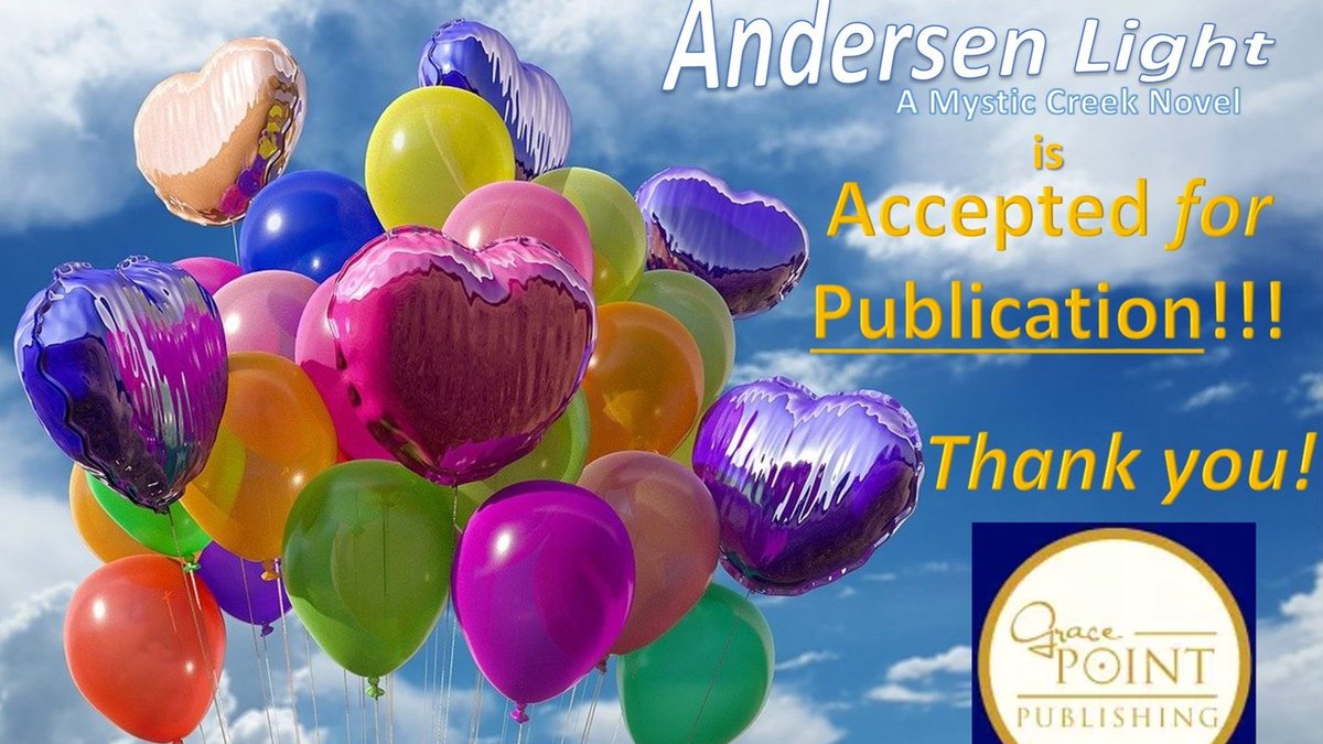 TanyaDDawson's tweet photo. GOOD NEWS! My manuscript has been accepted by GracePoint Publishing! Happy, happy, happy dance! Stay tuned for progress reports from this author!  #AndersenLight #amwritingfiction @TanyaDDawson https://t.co/YJ1oAnuL3T https://t.co/Aq1RucaYmu