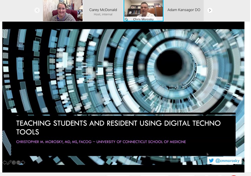 Totally great to get a chance to present my Teaching #MedEd with Digital Techno Tools talk to the <a href="/ECUBrodySOM/">ECU Brody School of Medicine</a> Department of OBGYN! Thanks <a href="/JillMSutton2000/">Jill M Sutton</a> for making this happen, and great to see you!