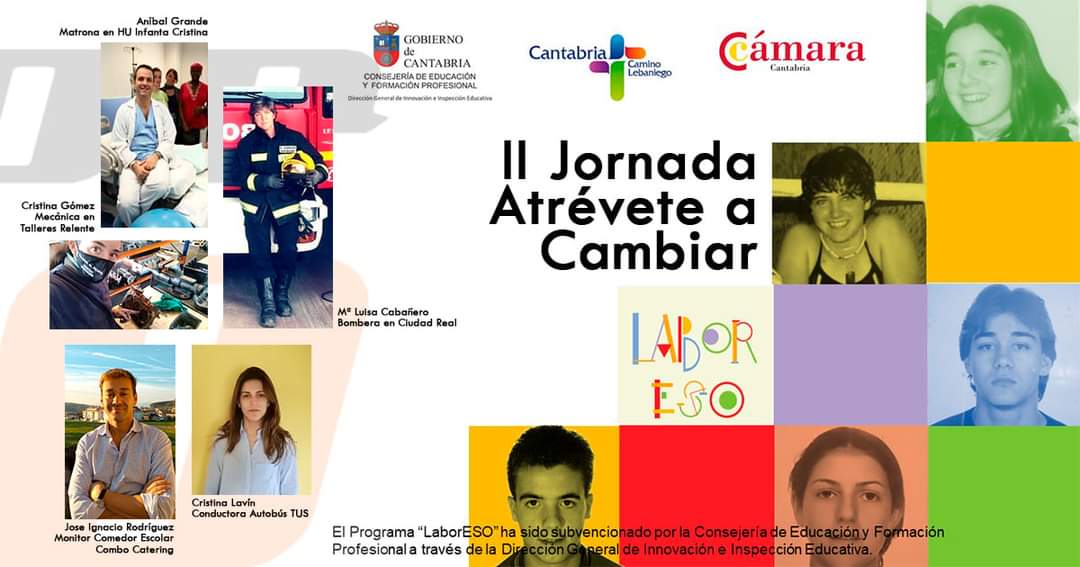 CamaraCantabria's tweet photo. 📣 II jornada #AtréveteACambiar del Programa #LaborESO: conectamos 13 centros educativos y casi 200 alumnos👏👏 Gracias a asistentes y ponentes que ofrecieron su visión de los estereotipos de género al elegir una profesión #monitorcomedor #bombera #mecánica #matrona #conductora https://t.co/7QPwW53xBk