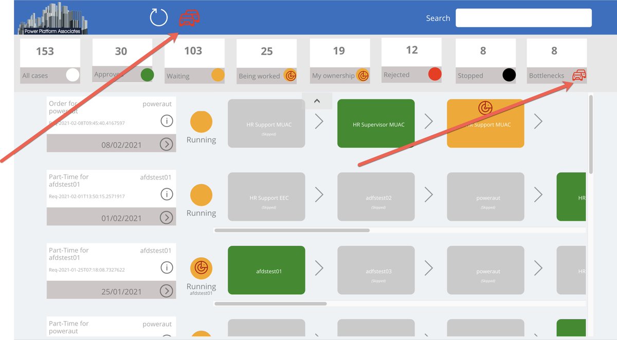 sergeluca's tweet photo. new feature in the #bpmtoolkit : traffic jam report + task reminder #powerapps #powerautomate #powerplatform @jensweil @thesqlgrrrl @iscsus @clamanna both in the #Dataverse and #SharePoint version of the toolkit. The workflow engine has been improved with new instructions https://t.co/Gyylw9FpjH