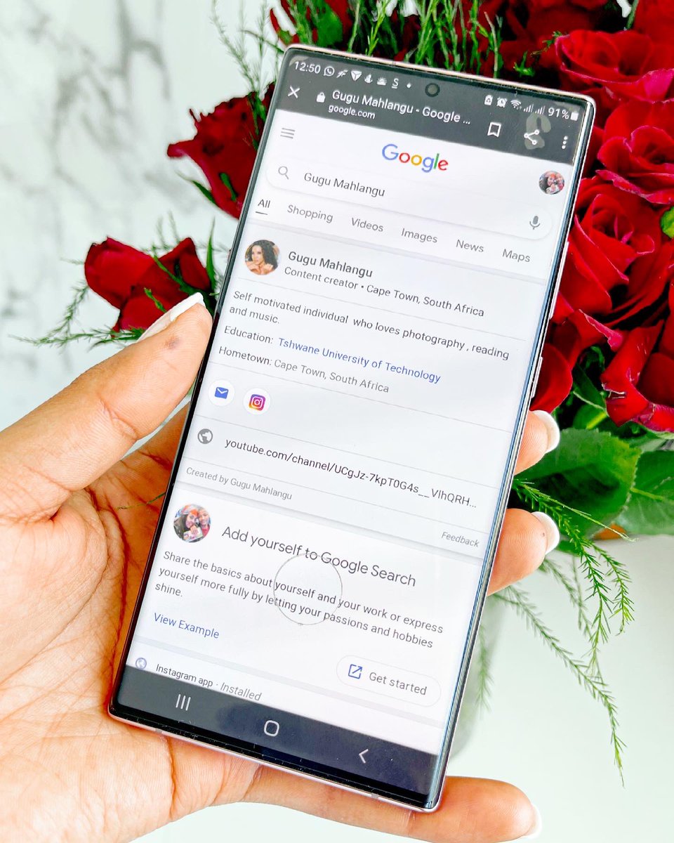 Sine_gugulethu's tweet photo. Just completed creating my Google People card! It was so simple to create😀 Now brands can find out more about me, my work and my social media platforms in seconds👌🏾
#addmetosearch #googlesouthafrica #paidpartnership https://t.co/bP4x9FXmk8