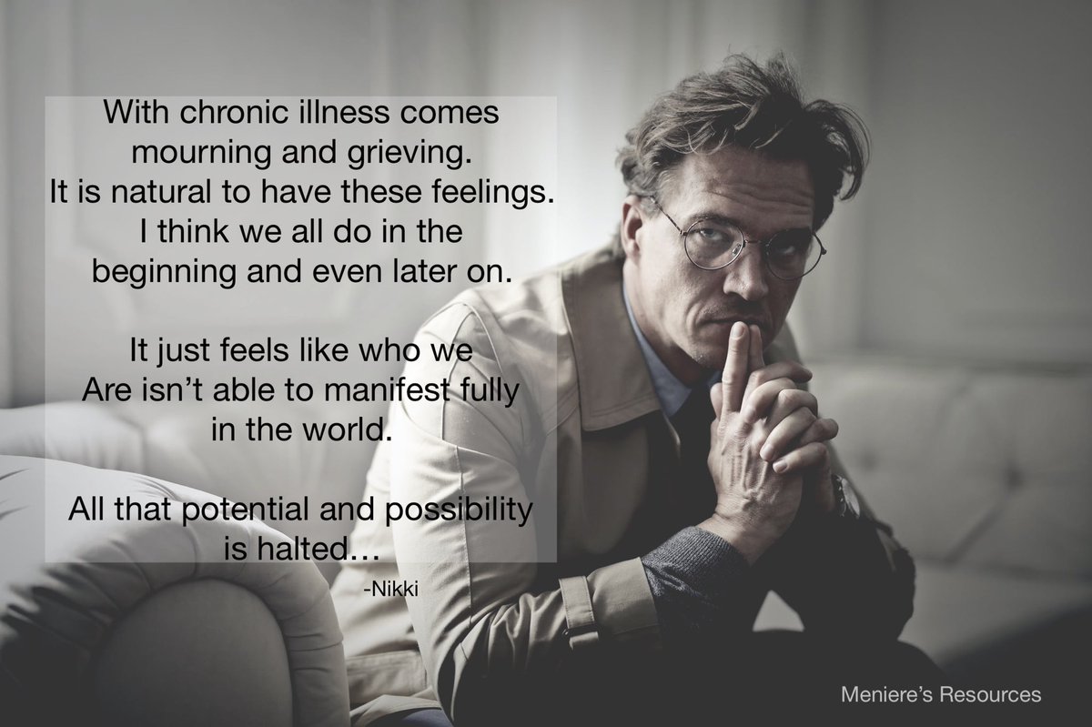 MenieresResourc's tweet photo. Chronic Illness and grief of self https://t.co/IhITkE3yUc from @nikki_albert #menieres #vestibular #hearingloss #vertigo #chronicillness #tinnitus #invisibledisability #balance #support #meniereshelp #migraine #BPPV #brainfog #chronicfatigue #anxiety #dropattack https://t.co/quTpf6qD26