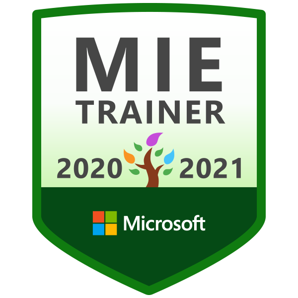 Just earned my MIE Trainer badge from the <a href="/MicrosoftEDU/">Microsoft Education</a> community! 🎊🎊
Looking forward to the next steps in my learning journey as #MIEExpert.