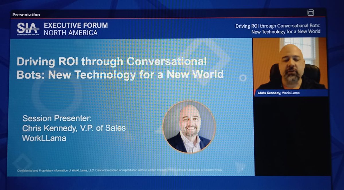 staffingal's tweet photo. Interesting approach from @WorkLLama in #ExecForum #ConversationalBots
#CandidatesExperience https://t.co/XWpWCcjKCW
