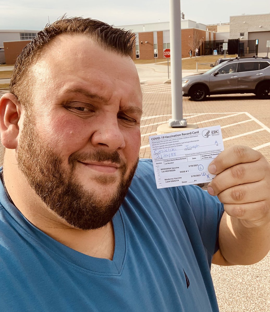 JoeyC716's tweet photo. Thankful for CMSD in supporting us and creating such an easy way to receive our vaccines! 2nd dose complete!! #CMSDSafe https://t.co/5rTALRwwml