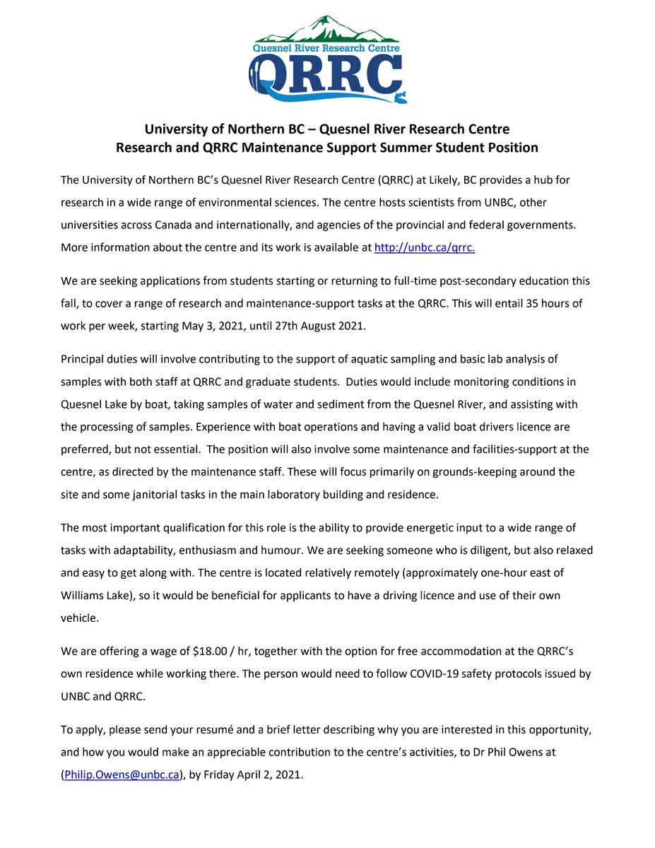 UNBC Geography, Earth & Environmental Sciences tweet media