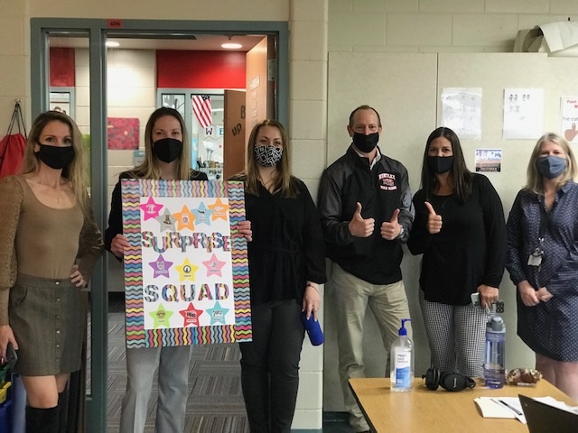 Mmhappold's tweet photo. We are super proud of all our Martin staff but want to take a moment to recognize our Martin nominations for educator and employee of the year! Thank you Surprise Squad for making it a special day! @martinhusky158 @Dist158 #MartinShines https://t.co/XhdAiLwPcM