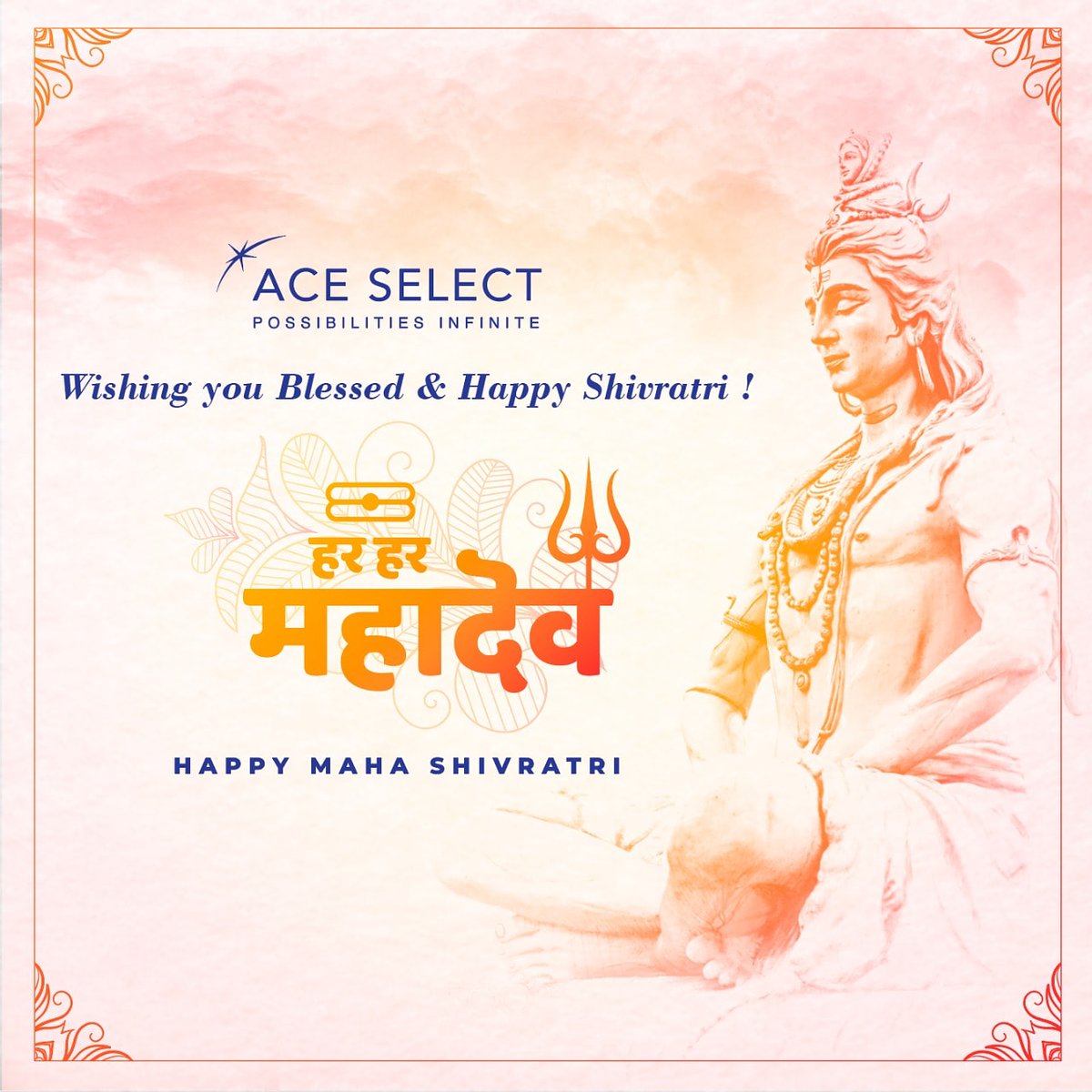 ace_select's tweet photo. Lord Shiva - believed to be the "Creator, Destroyer &amp; Preserver" of the universe, This SHIVRATRI Let's Create new opportunities, Destroy escalations &amp; Preserve Strengths!! https://t.co/uxhAm3wSl0