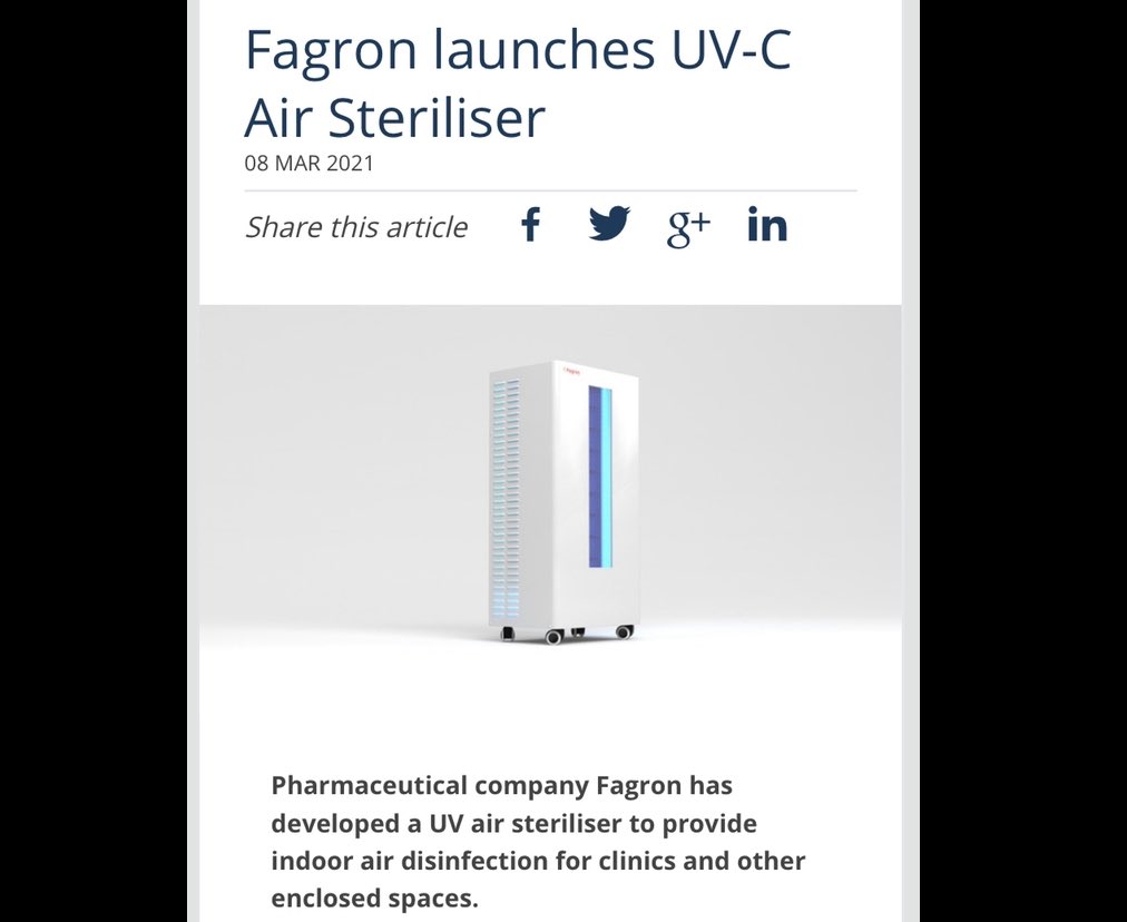 The Farjo Hair Institute in Manchester <a href="/FarjoHair/">farjohair</a> has become the first clinic in the UK to introduce two new FagronLab UV-C Air Sterilisers, aiming to prevent the spread of COVID-19
Dr Bessam Farjo said “another measure we’re taking to keep everyone safe” ⁦⁦<a href="/trichotest/">TrichoTest_UK</a>⁩