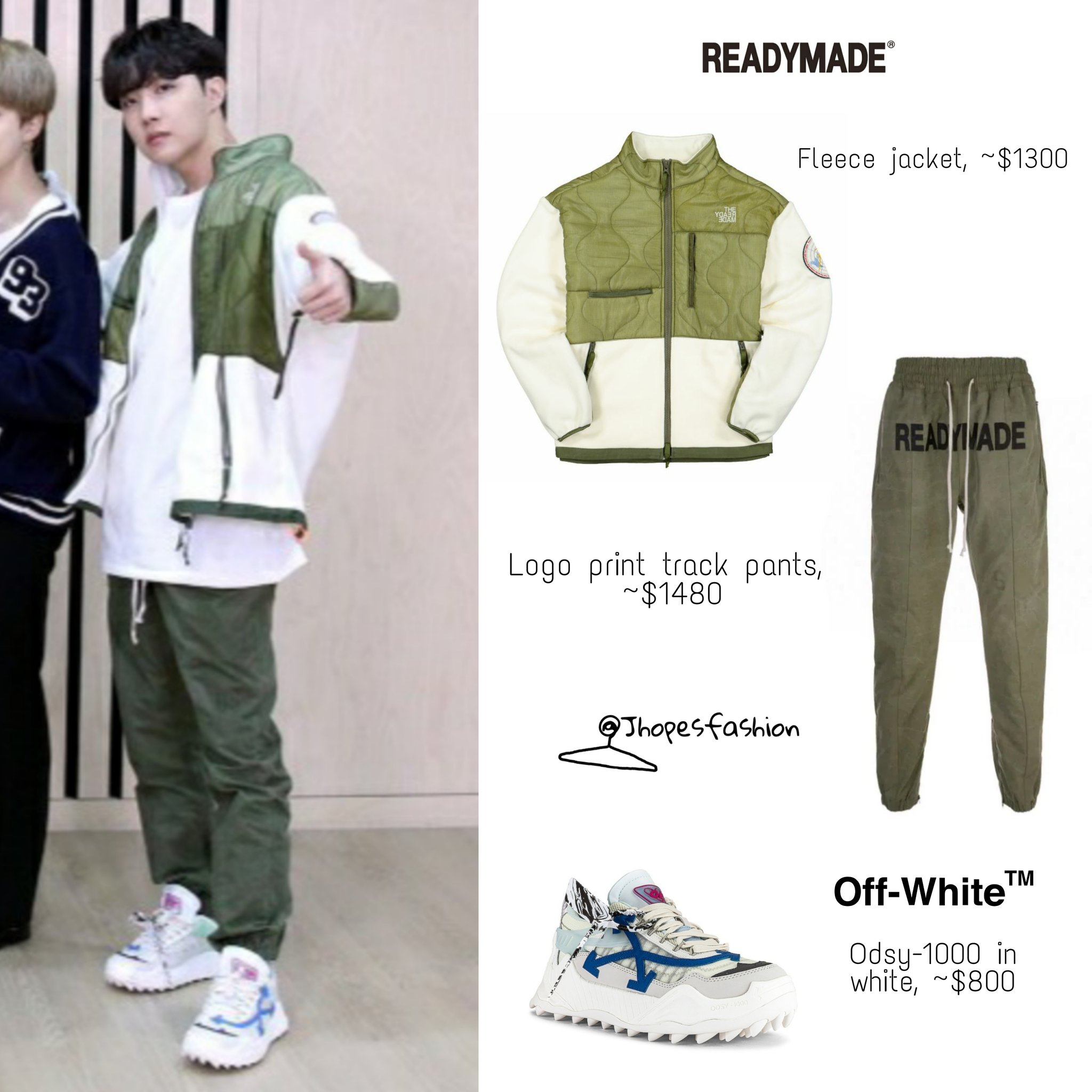 j-hope's closet (rest) on X: J-hope's Off-White Bart shirt, Yeezy