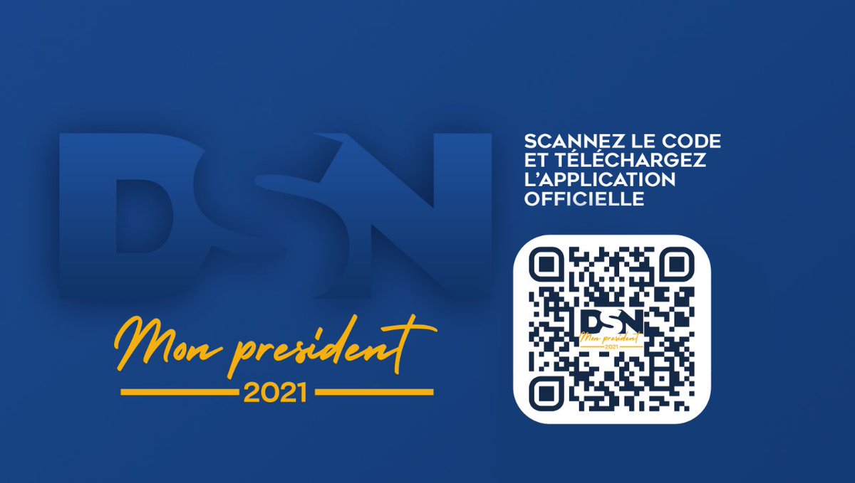 Téléchargez l'application officielle de la campagne de @SassouCG #DSN2021, en scannant le QR code ou cliquant sur ce lien : Bit.ly/dsnmonpresiden…
 
#ChezMoiAuCongo 
#Team242