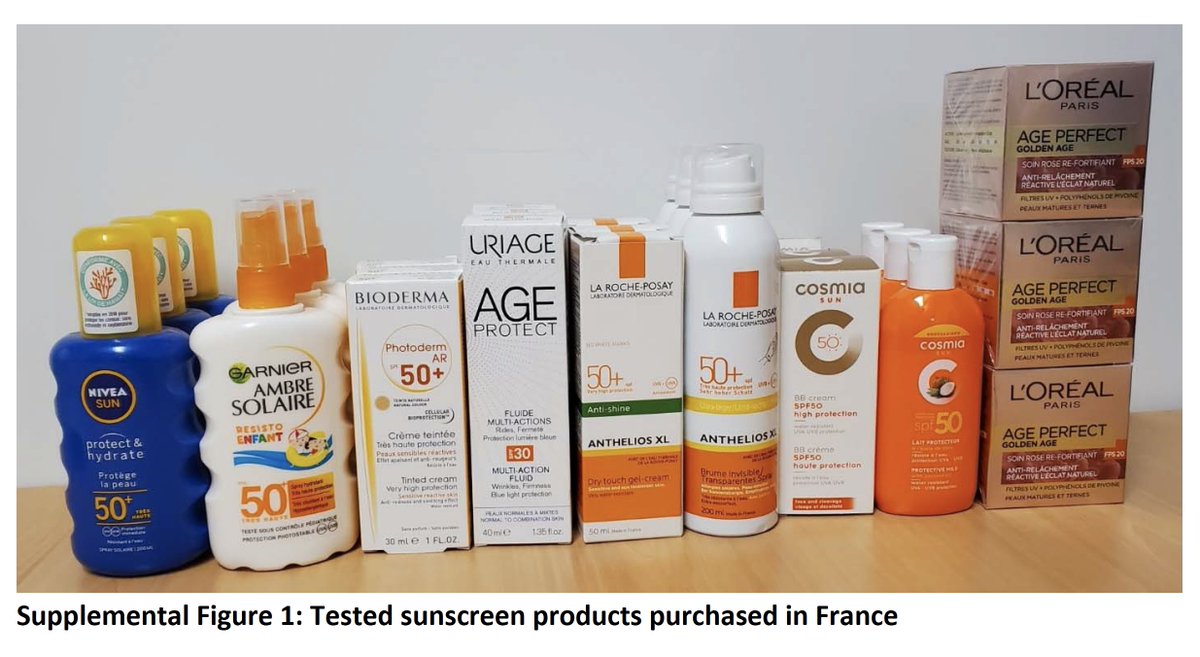 pierrevabres's tweet image. Dans le papier dont il est question ils en ont testé pas mal en France comme aux USA, et ce n&apos;est d&apos;ailleurs pas nécessairement une mauvaise chose qu&apos;ils contiennent de l&apos;#octocrylene, pourvu que ce soit à la concentration adaptée.