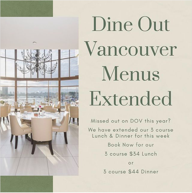 There's still time to enjoy our <a href="/DineOutVanFest/">Dine Out Vancouver Festival</a> lunch and dinner menus--joins us until March 14th! #granvilleisland #falsecreek