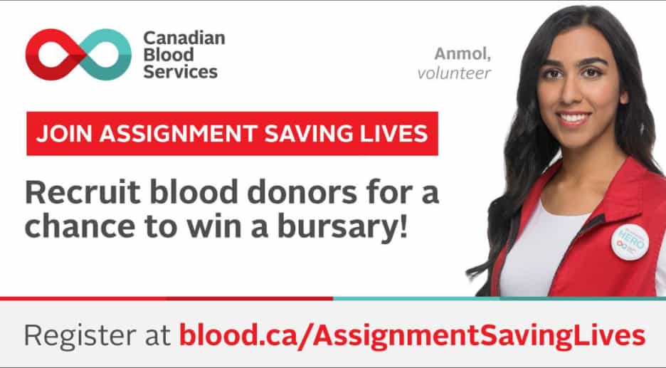 jergenscelis's tweet photo. Pt.2 
have a chance to win a bursary to help pay for their education
The Assignment Saving Lives Bursary program is making a significant impact in the community by recruiting blood donors. This unique program offers students the opportunity to win prizes from $250.00, $500.00... https://t.co/vhAIuFz5Gb