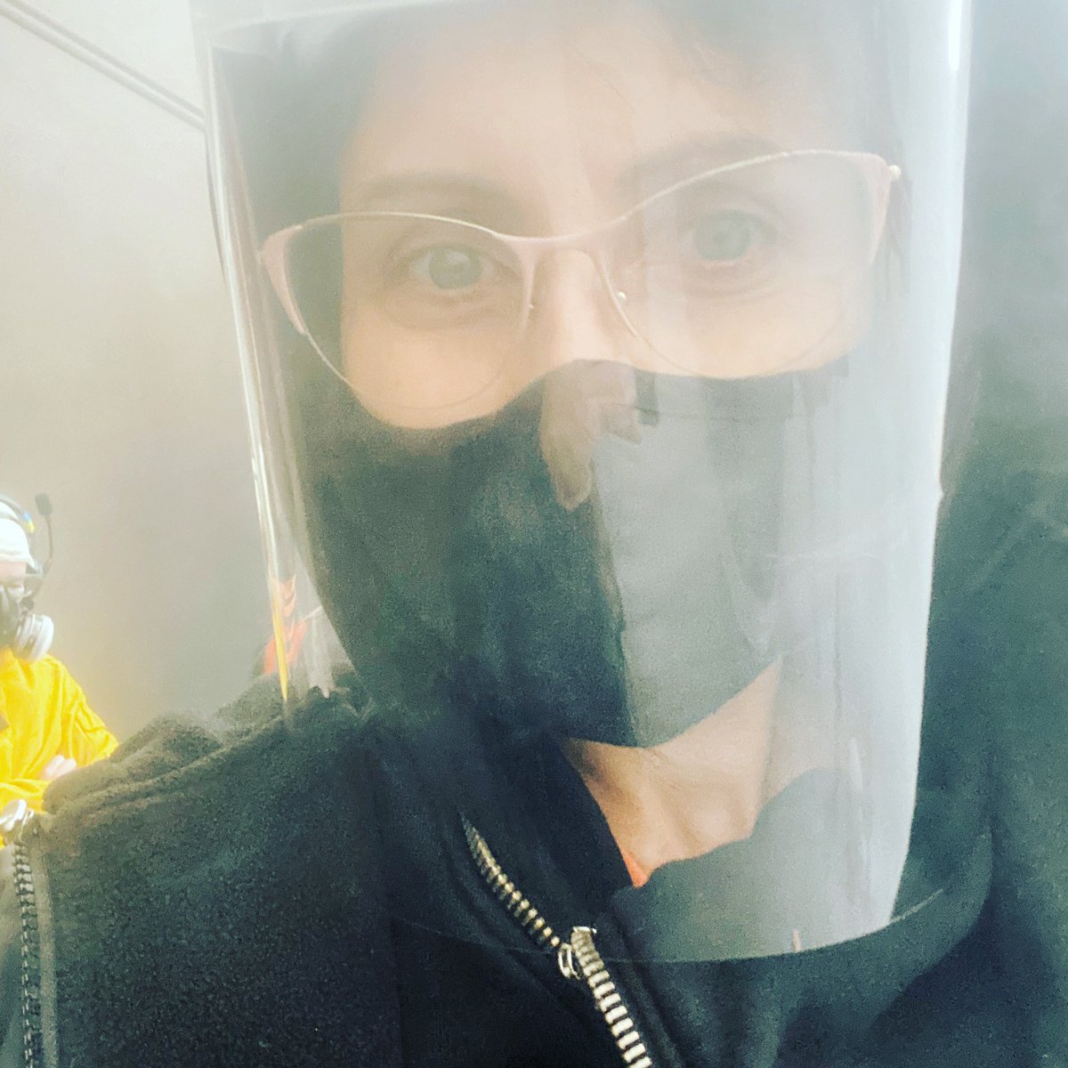 LisaEdelstein's tweet photo. I’ve seen a lot of sad/mad posts about the @911lonestar baby daddy drama, but on a lighter note, I got to learn all about shooting fire scenes from our beloved director Brad! #director #actordirector #actordirectorwriter https://t.co/fulKmosYbp