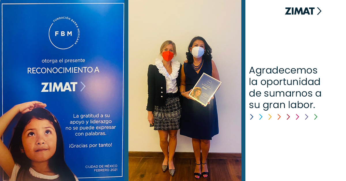 La Fundación de la Barra Mexicana de Abogados, en el marco de la entrega anual de los Premios Pro Bono, reconoció el apoyo de #ZimatConsultores como agencia de comunicación durante la crisis de #COVIDー19.

Agradecemos la oportunidad de sumarnos a su gran labor <a href="/FundacionBarra/">Fundación Barra Mexicana, A.C.</a>