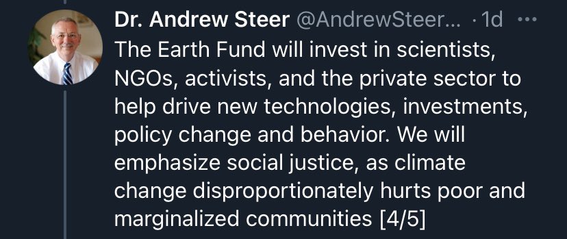 Still grappling with the philanthrocapitalism of Bezos’ Earth Fund that wants to spend 10BN until 2030, emphasizing “social justice”, but he’s not paying taxes, keeps workers marginalized &amp; made his fortune disrupting many social fabrics.