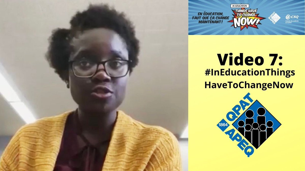 “I don’t know if I can name one teacher that doesn’t go above and beyond their hours of required teaching.”
#InEducationThingsHaveToChangeNow 
#FautQueCaChangeMaintenant 

youtu.be/8SGKPxihupQ