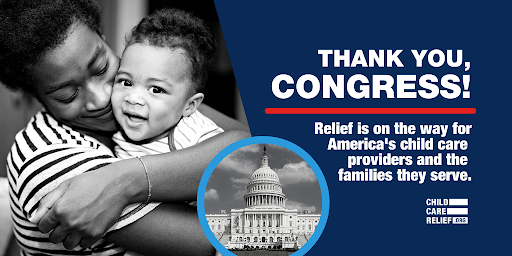 Congress: you delivered critical relief needed to #SaveChildCare. Thank you for supporting early educators, families, and our communities by investing $50B in child care, an important community resource and key piece of our infrastructure. #Nevada