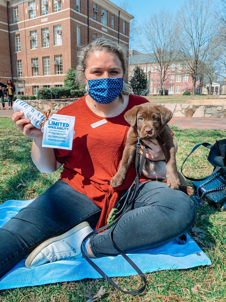 We enjoyed seeing all of you on campus today!! It was a BEAUTIFUL day. We hope to be back with puppies &amp;tshirts soon. Enjoy your wellness days☀️