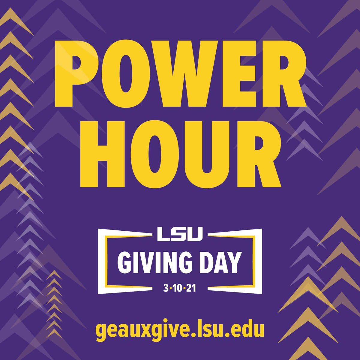 STUDENTS—it’s your time! If 50, and then 75, students give to any unit today, you will unlock additional dollars for the LSU Student Emergency Support Fund. Give to <a href="/LSUHSS/">LSU College of Humanities & Social Sciences</a> now at geauxgive.lsu.edu. #LSUGivingDay