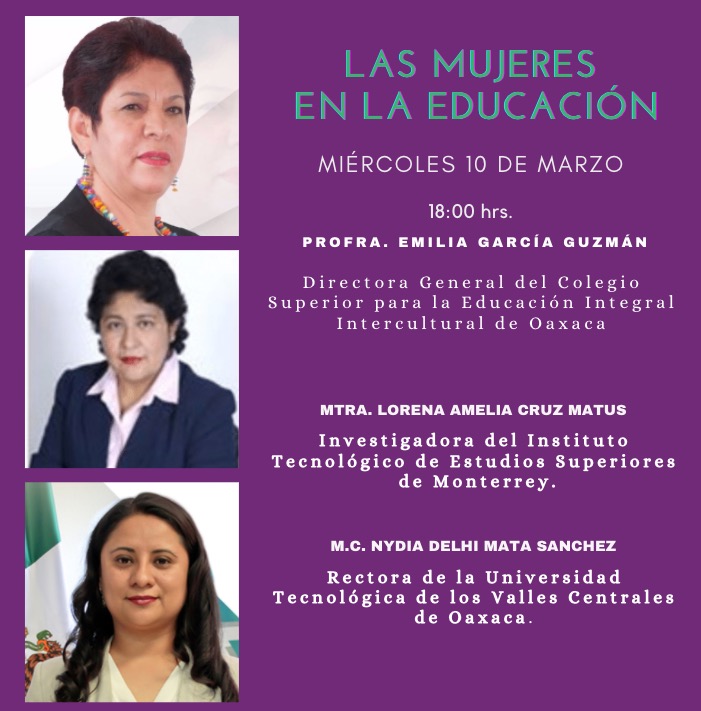 CMujerLider's tweet photo. ✨ 💜No te pierdas la participación de la Mtra. @nydiadelhi fundadora del #CMUJER en el Seminario 'Mujeres en la historia acciones en presente' con el tema "Las Mujeres en la Educación" organiza #cseiio.
📆 10 de marzo
⏱️ 18:00 horas
📌FB Live: @CSEIIO_OFICIAL
#ComunidadCMujer https://t.co/Oo0Du5rfBk