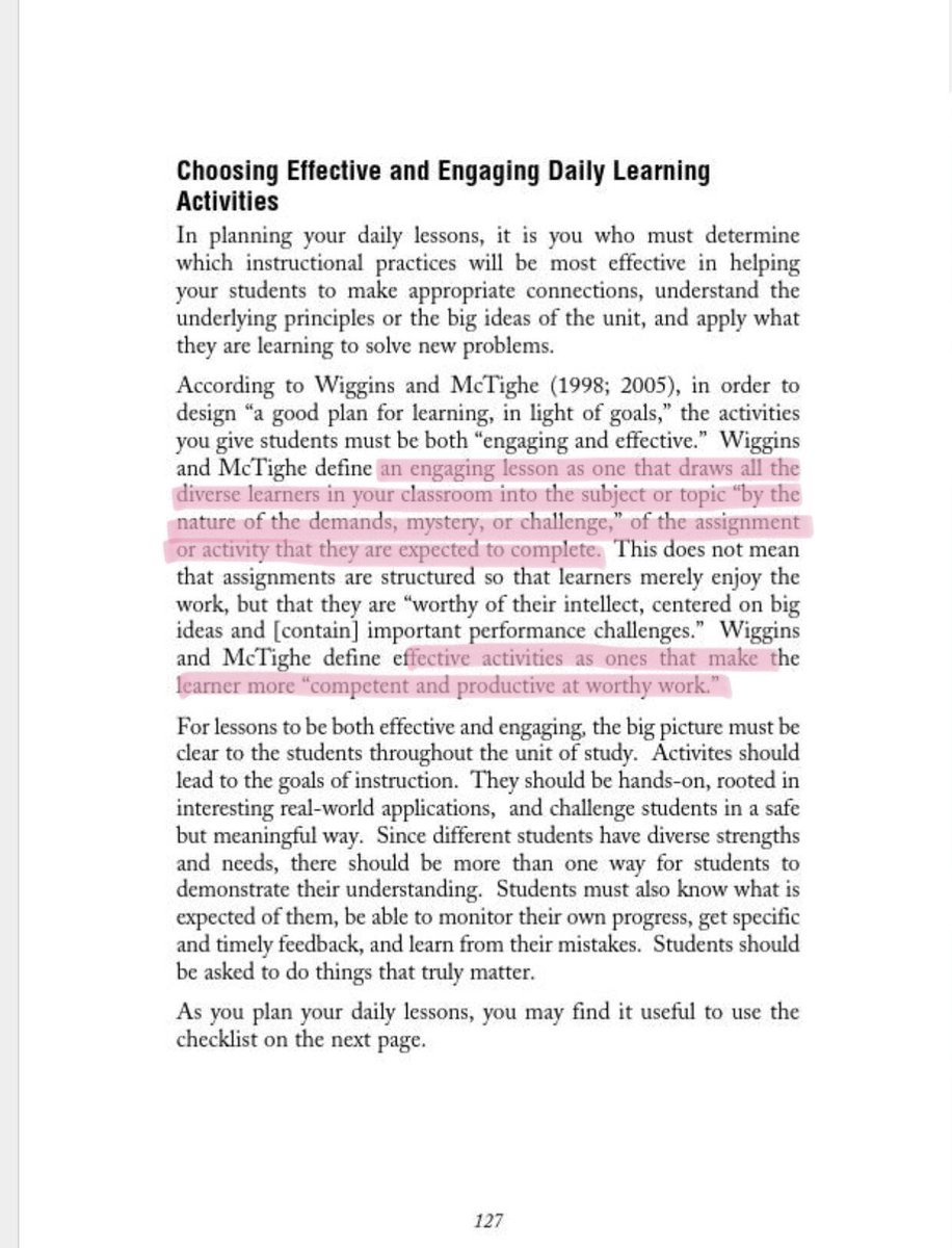 alm522's tweet photo. I think this is so important to think about when structuring lessons! Ensuring that lessons are engaging for ALL learners and not centered around topics that are not applicable to everyone #tlt407 #backwardsplanning https://t.co/UkLIwWJgEK