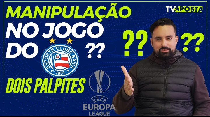 TvAposta's tweet photo. Não percam o vídeo de hoje com o Murilo explicando a polêmica da manipulação na goleada do Bahia ontem. Além disso tem 2 palpites para Manchester United x Milan e Ajax x Young Boys: https://t.co/3KmVr495o1

Não perca https://t.co/uwgEJHfqjM