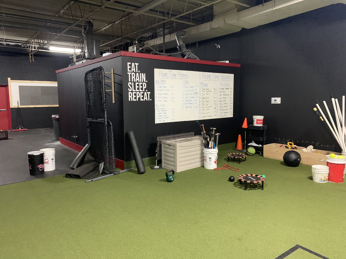 Coach_Swanson24's tweet image. Lots of changes to #PrimeTimePrograms so far and boy has it been a rollercoaster. Renovations are still underway here but get ready for a full plyowall with new stalkers and LED boards not to mention a completely new look for our athletes 😏