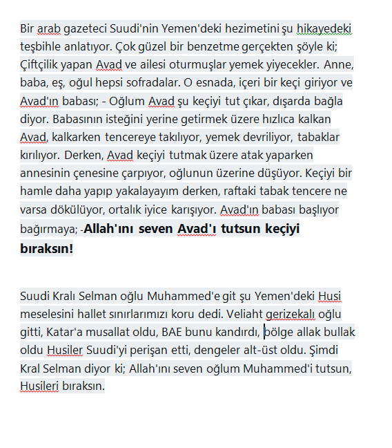 FazilDuygun's tweet photo. Bir Arab gazeteciden, Suud'un son halini anlatan bir fıkra... 🤣 https://t.co/0PBXm9q0ef