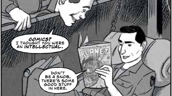 LifeDrawnBooks's tweet photo. Rob Serling, yet again, proves to be a man with excellent taste. There's some good stuff in #TwilightMan by @korenshadmi too! Don't be a snob, check it out! https://t.co/JdliH8cRrO