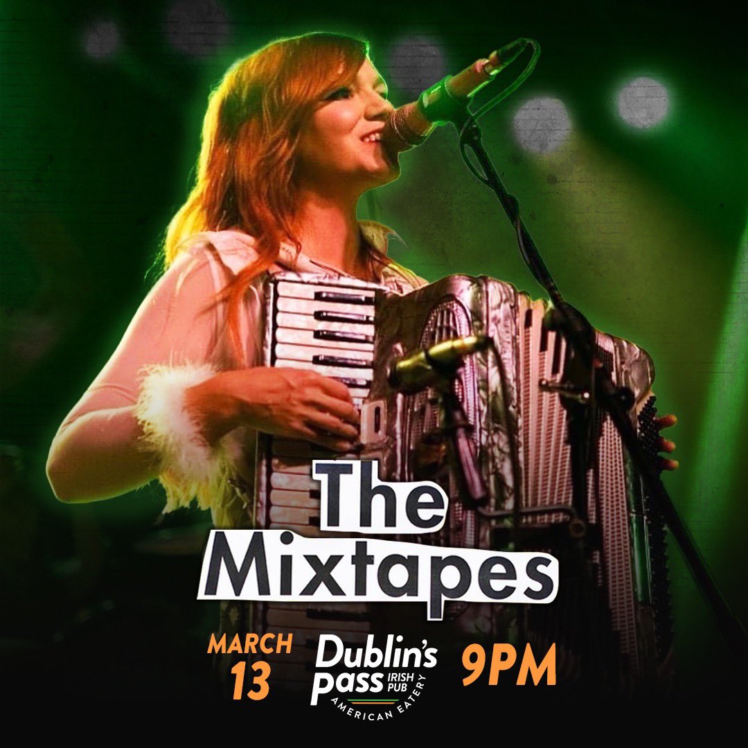 DublinsPass's tweet photo. This Saturday is the performance by The Mixtapes! You don’t want to miss it!🍀🍺 https://t.co/xxGZDOpjfH