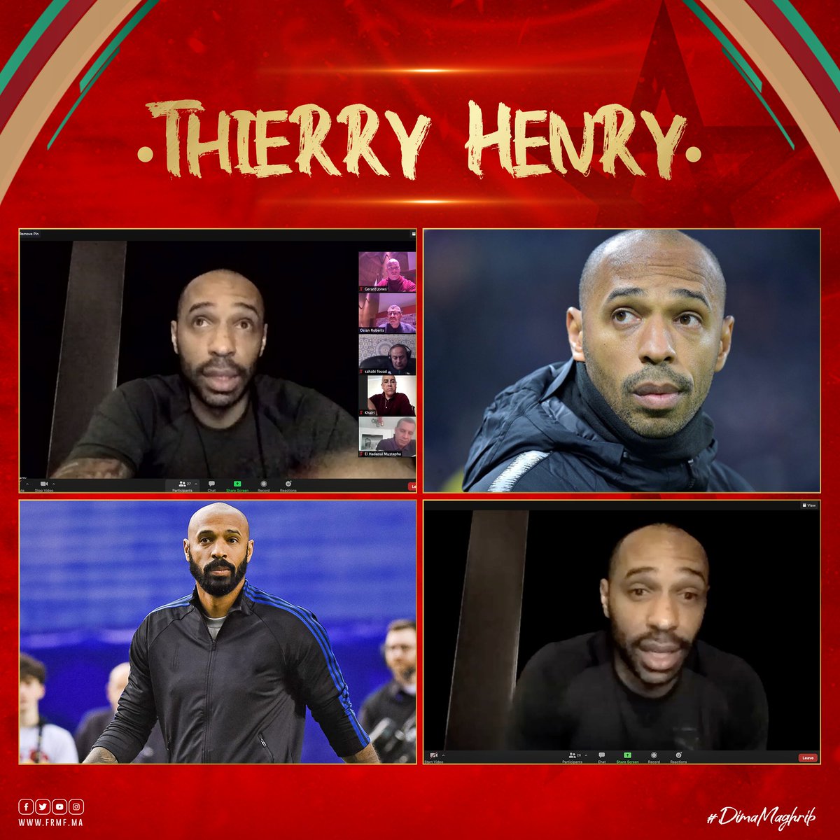 FRMFOFFICIEL's tweet photo. World-cup winner @ThierryHenry delivered an outstanding presentation on the @CAF_Media @FRMFOFFICIEL #ProLicencecourse on the importance of psychology in football for players and coach⚽️🇲🇦 https://t.co/Z1qIqn103u