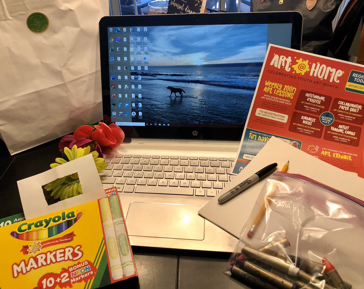 dewestudio's tweet photo. Loved starting our YAM virtual camps today via the @artshhi where we’re “Connecting” and creating thru the ARTS!! #togetherweARTtogether #okeeffe #literallyZOOMednature #artteacherlife https://t.co/BA2EMGzS9p