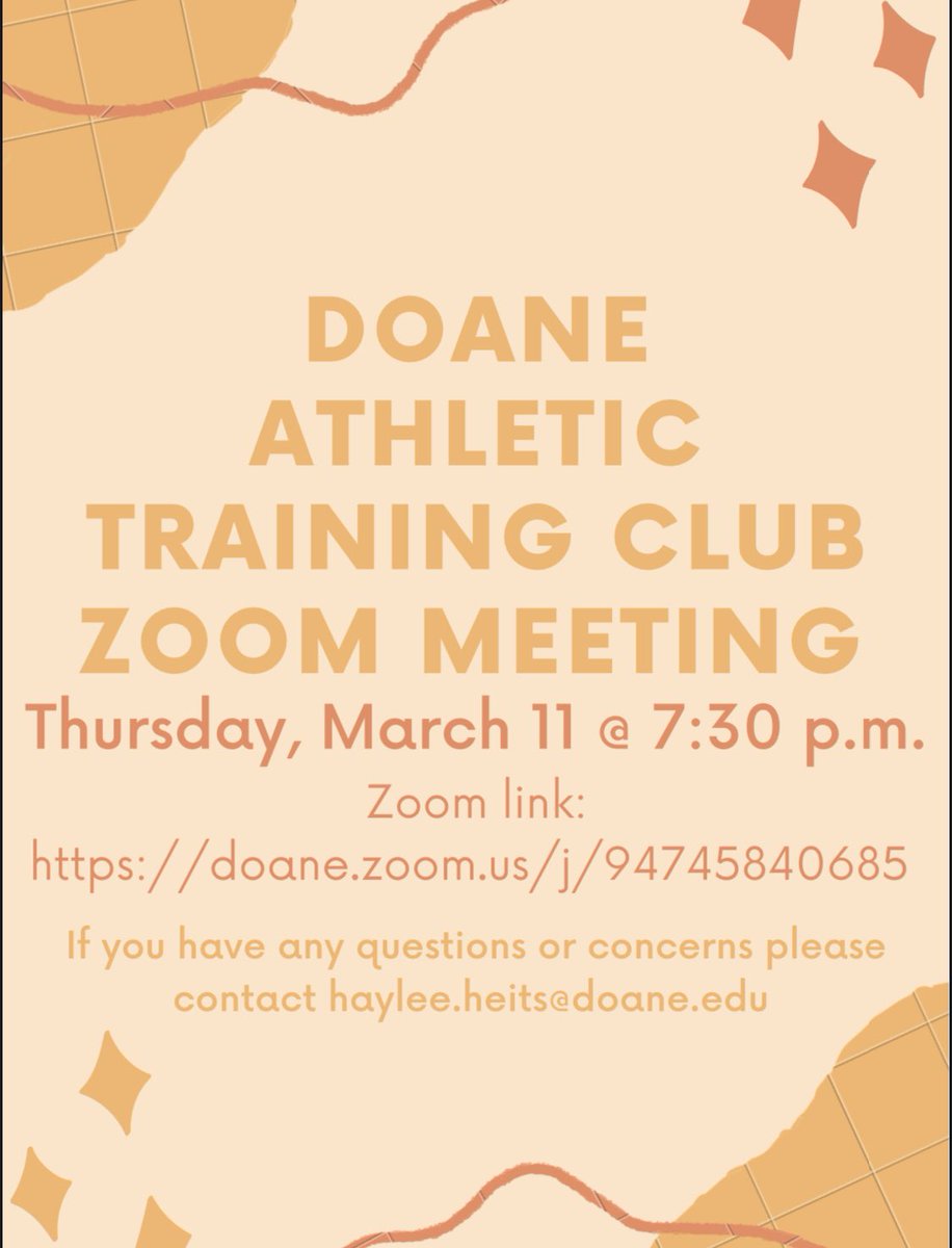 <a href="/DoaneDAT/">Doane Sports Med</a> @DoaneHhp <a href="/DoanePre/">DoanePreHealthAdvantage</a> <a href="/DoaneAthletics/">Doane Tigers 🐯</a>