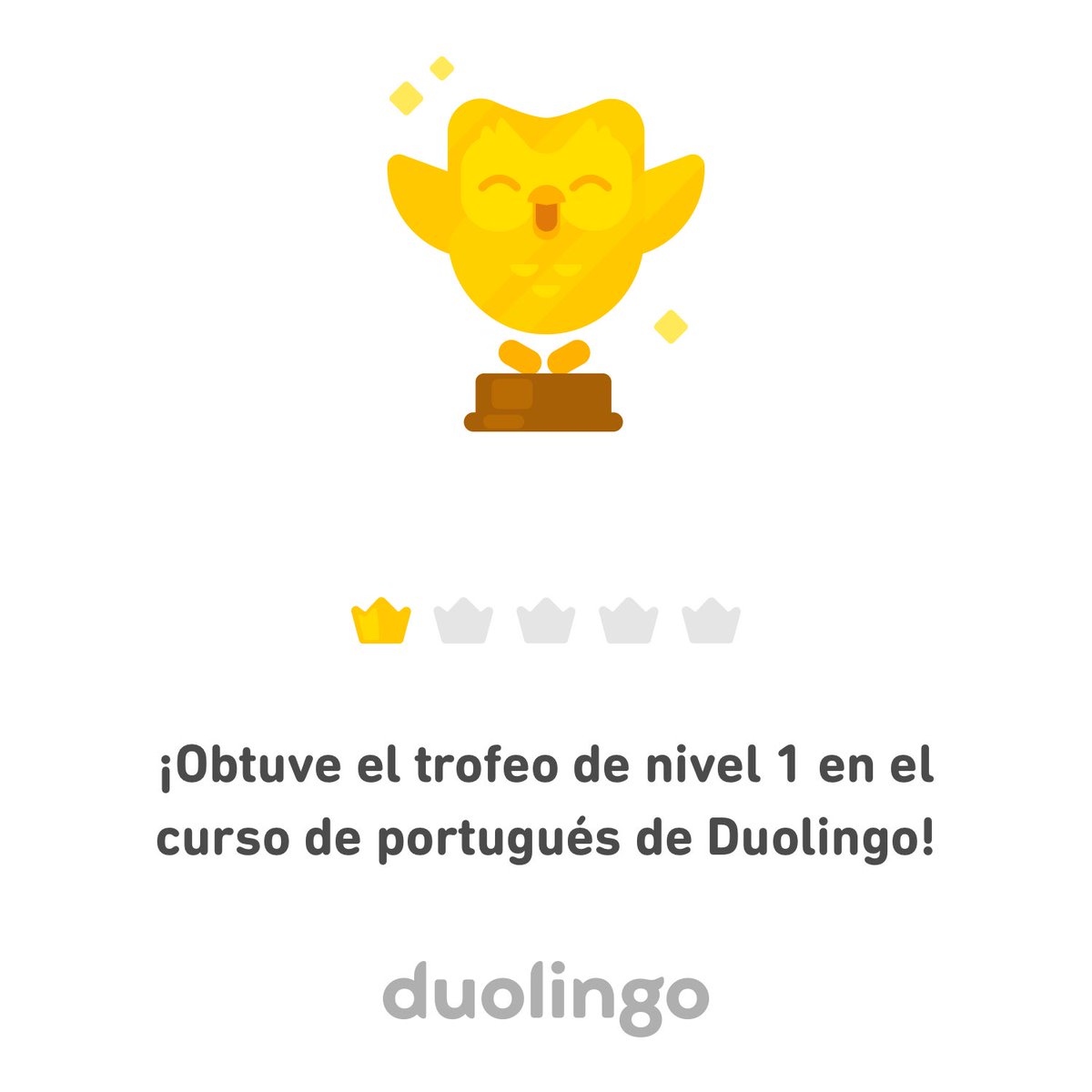 Judith15986's tweet photo. 😎
¡Obtuve el trofeo de nivel 1 en el curso de portugués de Duolingo! ¡Aprendamos un idioma juntos completamente gratis! Duolingo es divertido y efectivo. Aquí está mi invitación: https://t.co/wkzOPIiVIB. https://t.co/rFJ4vUWSgS