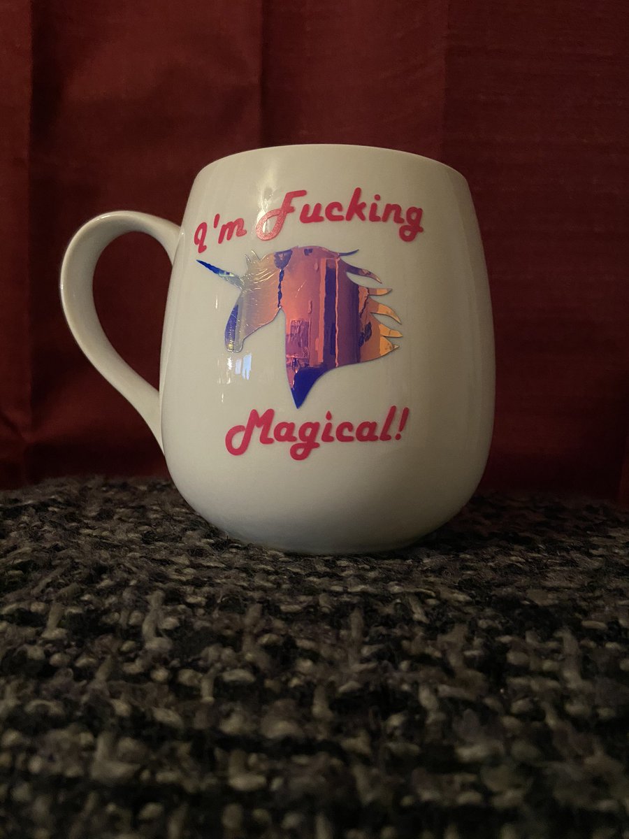 Wylde__Flower's tweet photo. “I’m F****** Magical!” A special mug made for my mother. If you would like a custom mug message me! I usually charge $10 depending on mug abs design! #unicorn #unicornmug #mug #magical #magicalmug #custommugs #custommug #vinyl #vinylmug #cksmolcrafts #cksmolcraft #smallbussiness https://t.co/IiKDxgVz25