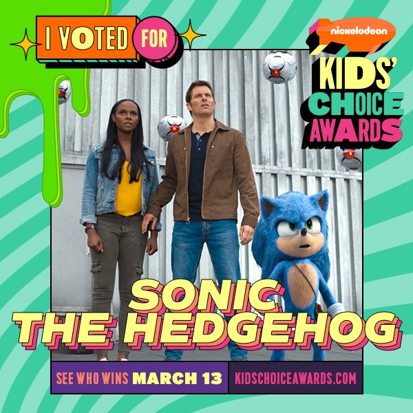 I Voted For Sonic The Hedgehog The Movie On Kids Choice Awards

Vote Here:https://t.co/xpWMB6I1C1 https://t.co/0UVfZMShnj