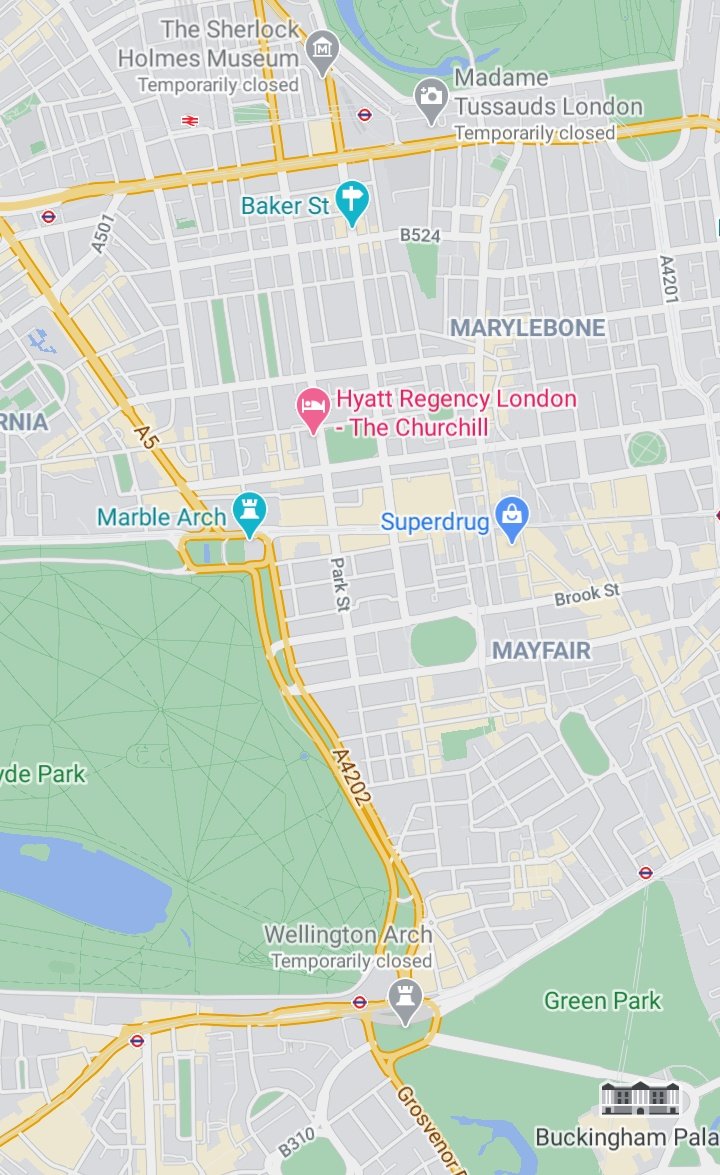 Just to reference how close Earl's Court is to the palace. My US based company had us stay in mayfair just across from hyde park (right) Diana's apt (left) other side of the park near the palace. Proximity worked for her roomies as all married well. Why chose poverty+pregnancy?/5