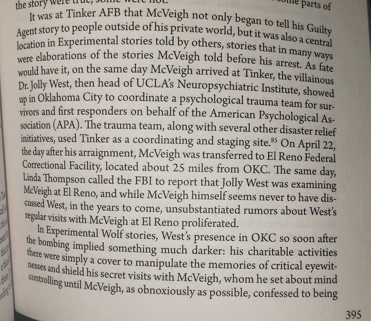 Dr. Jolly West himself, the CIA's favorite psychiatrist, went on Larry King Live the NIGHT OF THE 19TH to discuss the "lone nut" who'd done the attack. McVeigh wasn't even known/in custody yet.