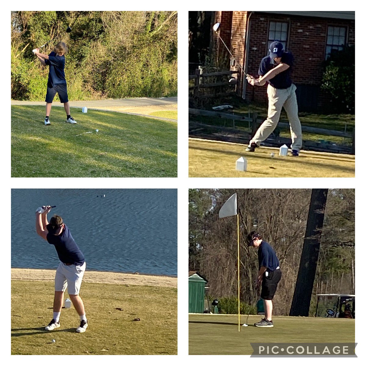 AthleticsVarina's tweet photo. Congrats to @VarinaGolf on their big win today against @HenricoWarrior.
Team members: Colby Toney, Parker Beaulieu, MJ Wingo, and Caleb Winslow.
Great job Coach @TSorbello!
#ShootingBirdies
#RepTheDevils
@VHS_BlueDevils @VAeducatorDAT https://t.co/AKqzRtY3Tn