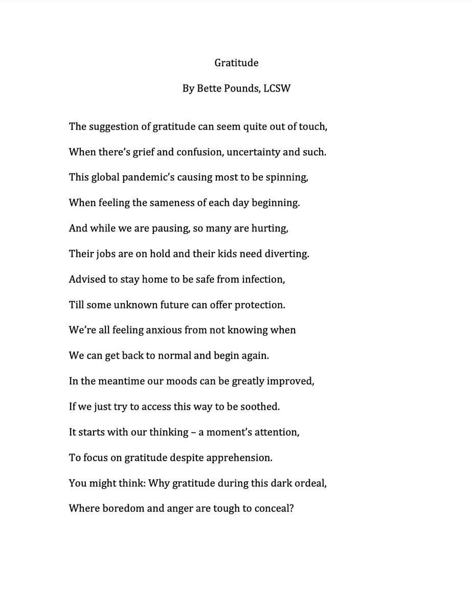 bettepounds's tweet photo. Here's my latest rhyme! It was written near the start of the pandemic and addresses the importance of gratitude during difficult times. https://t.co/Aukm4ur9MJ