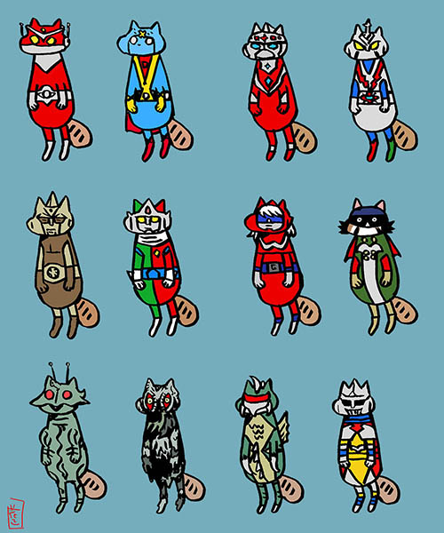 れっさーぱんだヒーローズのtwitterイラスト作品