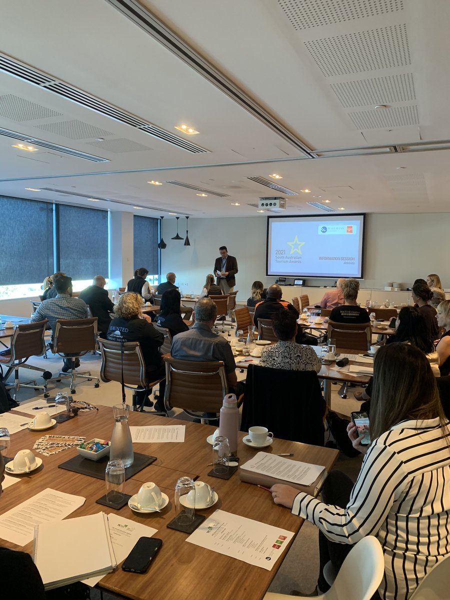 tourismawards's tweet photo. The 2021 SA Tourism Awards Information Session is in full swing @WallmansLawyers. These sessions provide a great opportunity for potential entrants to learn about the program and hear from a previous winner and judge. #SATA2021 #tourism #southaustralia https://t.co/Vs9Ogq2YZi