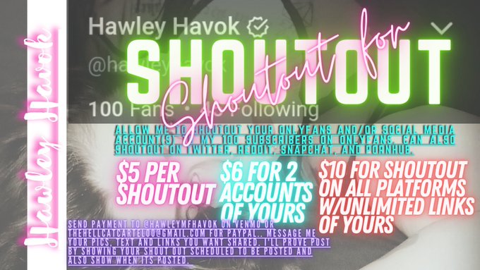 I'm also doing #sfs #shoutouts on #onlyfans #snapchat #twitter and #reddit! 100 #subscribers on OF. #RETWEETME<a href="/tag/sfs"class="tags">#sfs</a><a href="/tag/shoutouts"class="tags">#shoutouts</a><a href="/tag/onlyfans"class="tags">#onlyfans</a><a href="/tag/snapchat"class="tags">#snapchat</a><a href="/tag/twitter"class="tags"><span>#twitter</span></a><a href="/tag/shoutoutforshoutout"class="tags"><span>#shoutoutforshoutout</span></a><a href="/tag/retweet"class="tags"><span>#retweet</span></a><a href="/tag/reddit"class="tags"><span>#reddit</span></a>